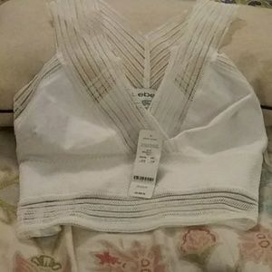 New Bebe elastic detailed top